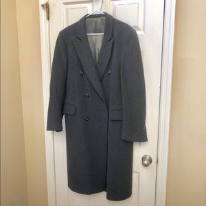 SALE diBenedetto Men Cashmere Blend Grey Overcoat